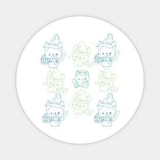 Cute cat pattern design Magnet